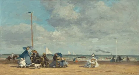Eugène Louis Boudin, Beach at Trouville