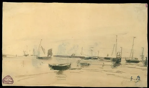 Eugène Louis Boudin, Marine Scene (recto)