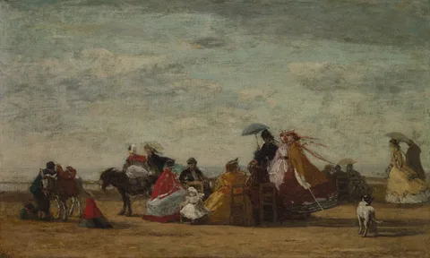 Eugène Louis Boudin, Beach Scene