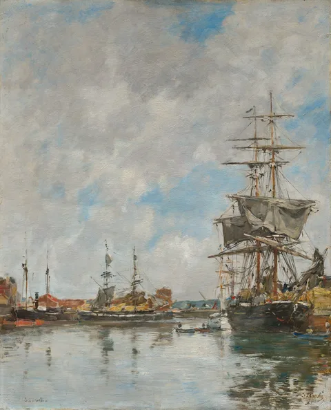 Eugène Louis Boudin, The Dock of Deauville