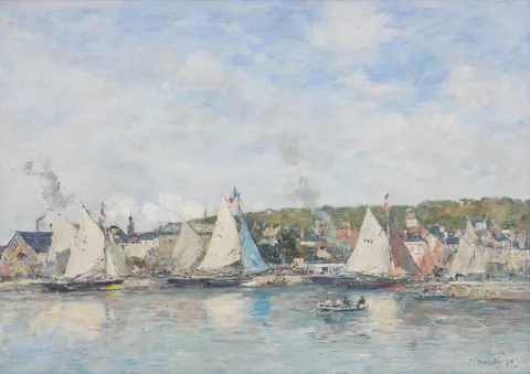 Eugène Louis Boudin, Trouville harbor