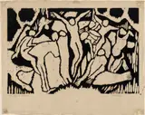Wilhelm Morgner, Crucifixion with Horseback Rider