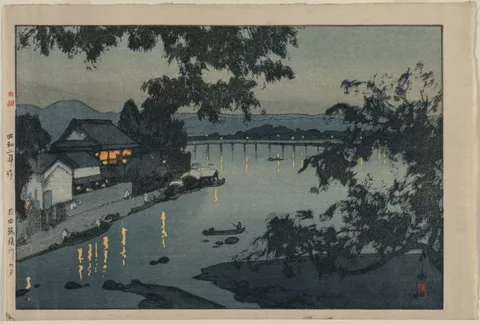 Hiroshi Yoshida, Evening on the Chikugo River