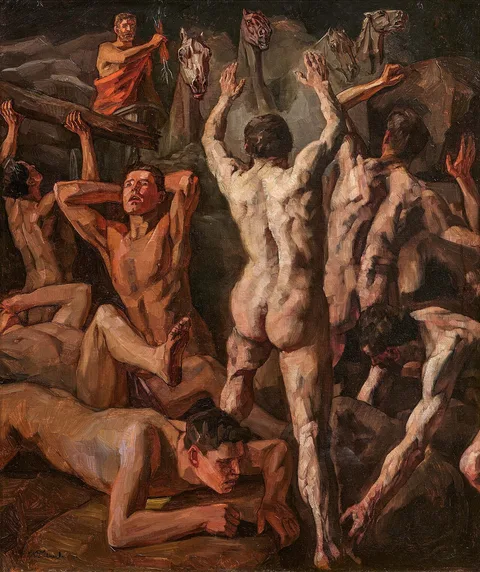 Wilhelm Trübner, Battle of the Giants