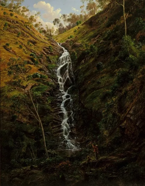 Eugene von Guerard, Waterfall, Strath Creek