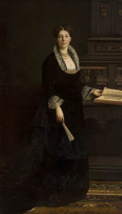 Tadeusz Ajdukiewicz, Portrait of a lady in medieval costume.