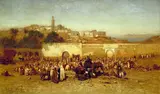 Louis Comfort Tiffany, Market Day Outside the Walls of Tangiers, Morocco