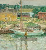 Childe Hassam, Oyster Sloop, Cos Cob