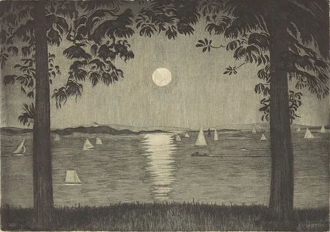 Harald Sohlberg, From the Akershus Fortress, Evening