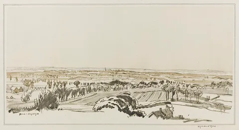 Muirhead Bone, Distant View of Ypres