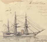 Antonio Jacobsen, Portrait of paddle frigate USS Powhatan.