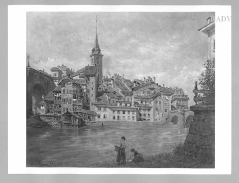 Franz Alt, old town with churchspire ATA River