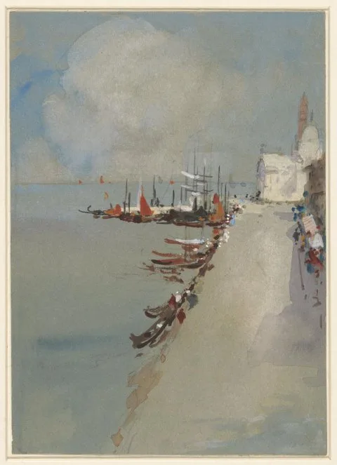 Hercules Brabazon Brabazon, Gezicht te Venetië met het kanaal van Giudecca