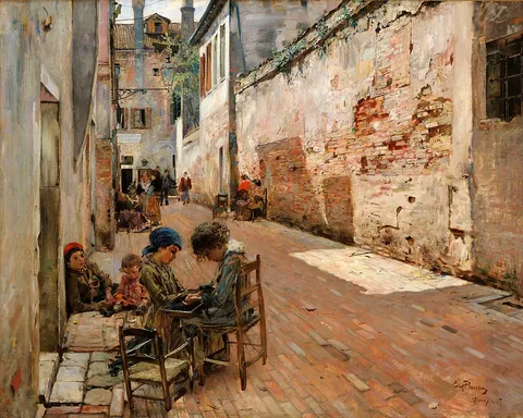 Eilif Peterssen, Gate i Venezia
