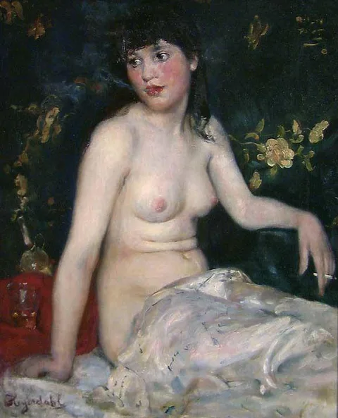 Hans Heyerdahl, Nude with a Cigarette