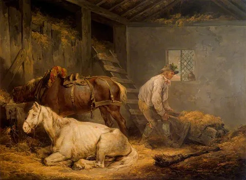 George Morland, Horses in a Stable