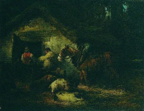 George Morland, The Stable Door
