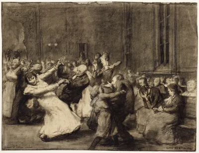 George Bellows, Dance at Insane Asylum