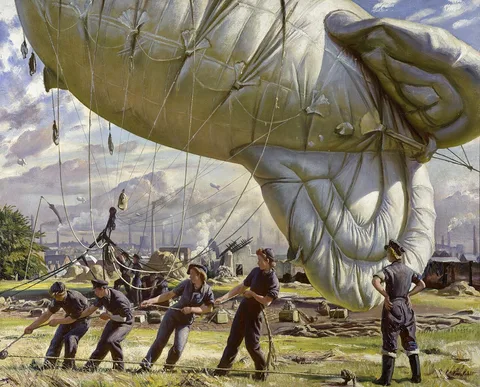 Laura Knight, A Balloon Site, Coventry