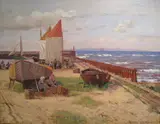 Nils Hansteen, Beach scene from Denmark
