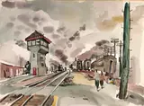 Dong Kingman, Southern Pacific Depot in the Morning