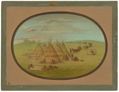 George Catlin, A Little Sioux Village
