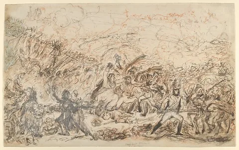 James Gillray, Spanish Patriots Attacking the French Banditti – Loyal Britons Lending a Lift