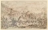 James Gillray, Spanish Patriots Attacking the French Banditti – Loyal Britons Lending a Lift