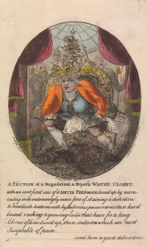 James Gillray, A Section of a Magnificent & Superb Water Closet ---