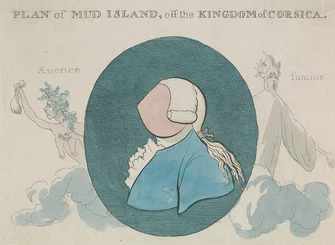 James Gillray, Plan of Mud Island, off the Kingdom of Corsica
