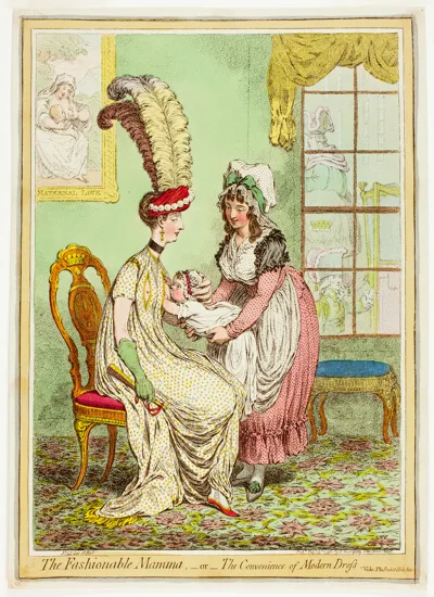 James Gillray, The Fashionable Mamma, or, The Convenience of Modern Dress