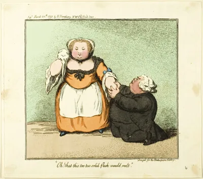 James Gillray, "Oh! that this too too solid flesh would melt."