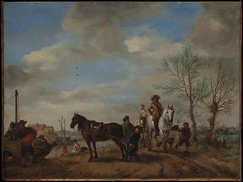 Philips Wouwerman, A Man and a Woman on Horseback