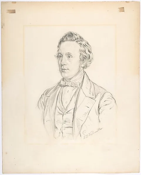Ferdinand Georg Waldmüller, Portrait of Franz Jauner (Vienna 1832-1900 Vienna), Theater Director and Actor in Vienna
