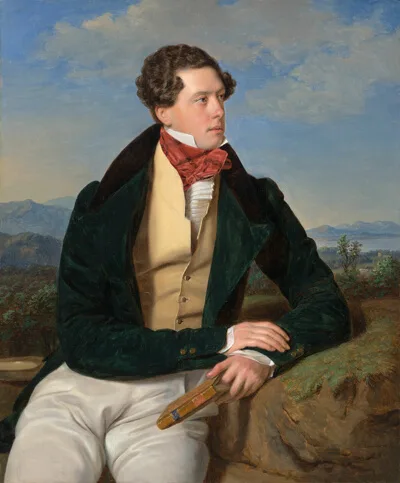 Ferdinand Georg Waldmüller, The Actor Maximilian Korn in a Landscape