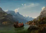 Adolph Tidemand, Bridal Procession on the Hardangerfjord