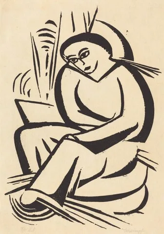 Georg Schrimpf, Seated Woman