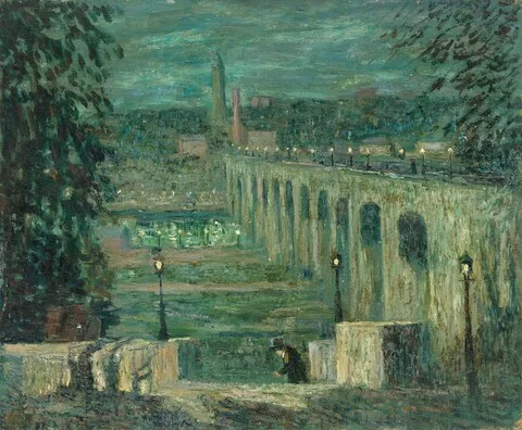Ernest Lawson, High Bridge at Night, New York City