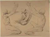 Otto Greiner, Sheet of studies for "Ex Libris Victor Graf von Rex"