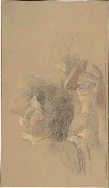 Otto Greiner, A male and a female figures (study for 'Golgotha')