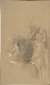 Otto Greiner, A male and a female figures (study for 'Golgotha')