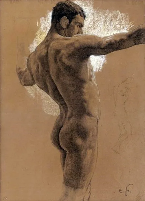 Otto Greiner, Male nude.