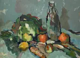 Frances Hodgkins, Untitled [Still life with a bottle]