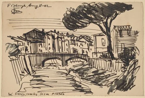 Oscar Florianus Bluemner, The Arno in the Evening, Florence