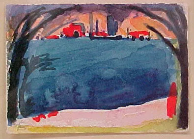 Oscar Florianus Bluemner, Sketch for Hudson River Painting