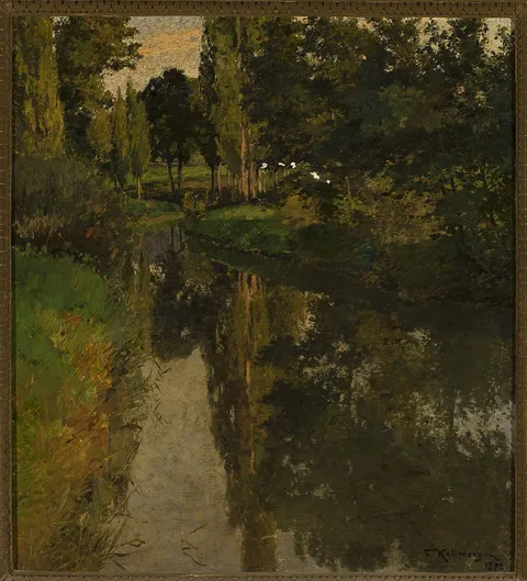 Friedrich Kallmorgen, Landscape with a stream.