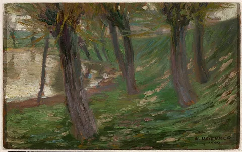 Henryk Uziemblo, Willows at a pond