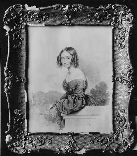 Josef Kriehuber, Natalie Alexandra von Buxhoeweden (1814-1867), countess, maid of honour of Alexandra Fjodorovna of Russia, married to count Karl Gustav Löwenhielm