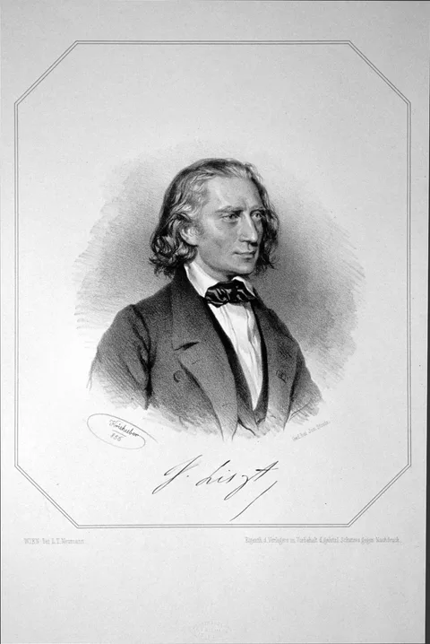 Josef Kriehuber, Portrait of Franz List