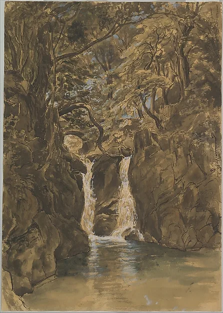 Thomas Fearnley, A View of Lower Rydal Falls, Cumbria